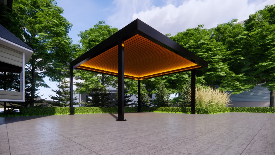 DIY Flat Roof Skillion Carport Free Standing Backyard Shelter Kit
