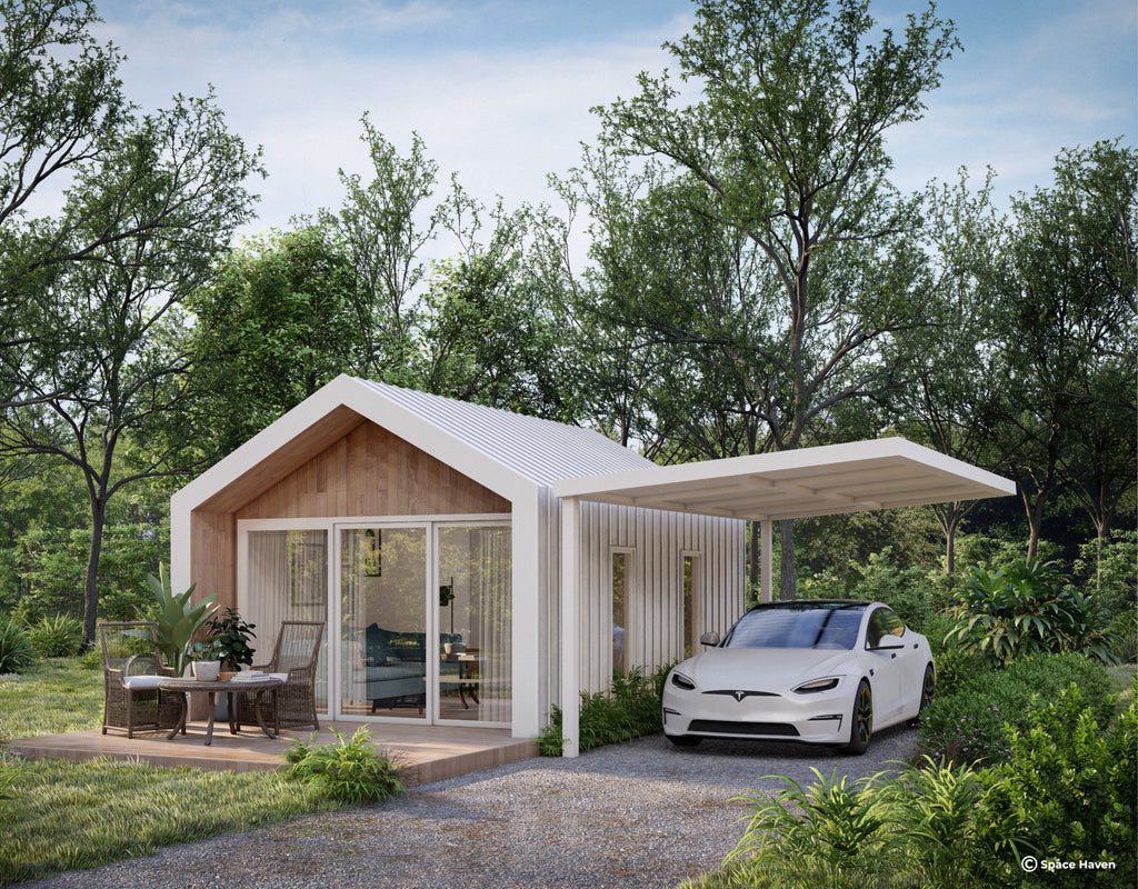 DIY Flat Roof Skillion Carport Free Standing Backyard Shelter Kit
