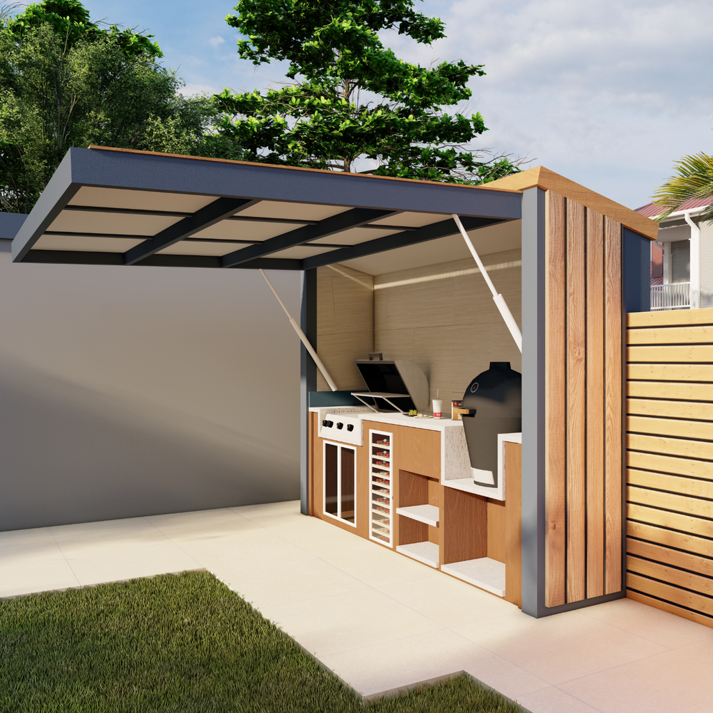 Outdoor Barbeque BBQ Kitchen Backyard Pod Entertainment Space Flat Packed Kit